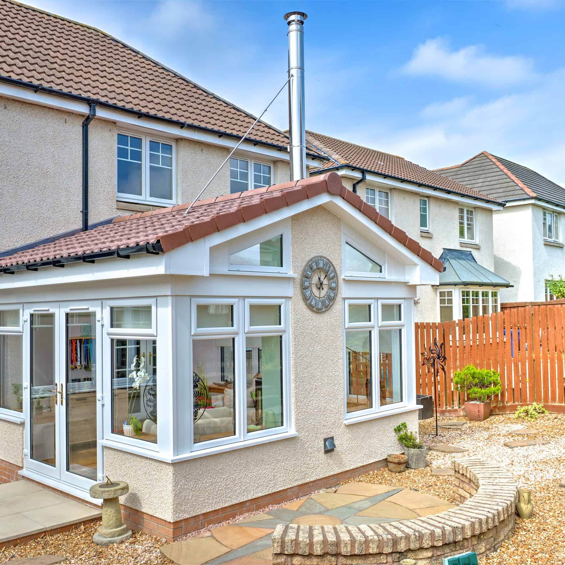 Sunroom and french doors for stunning Dunfermline home CR Smith